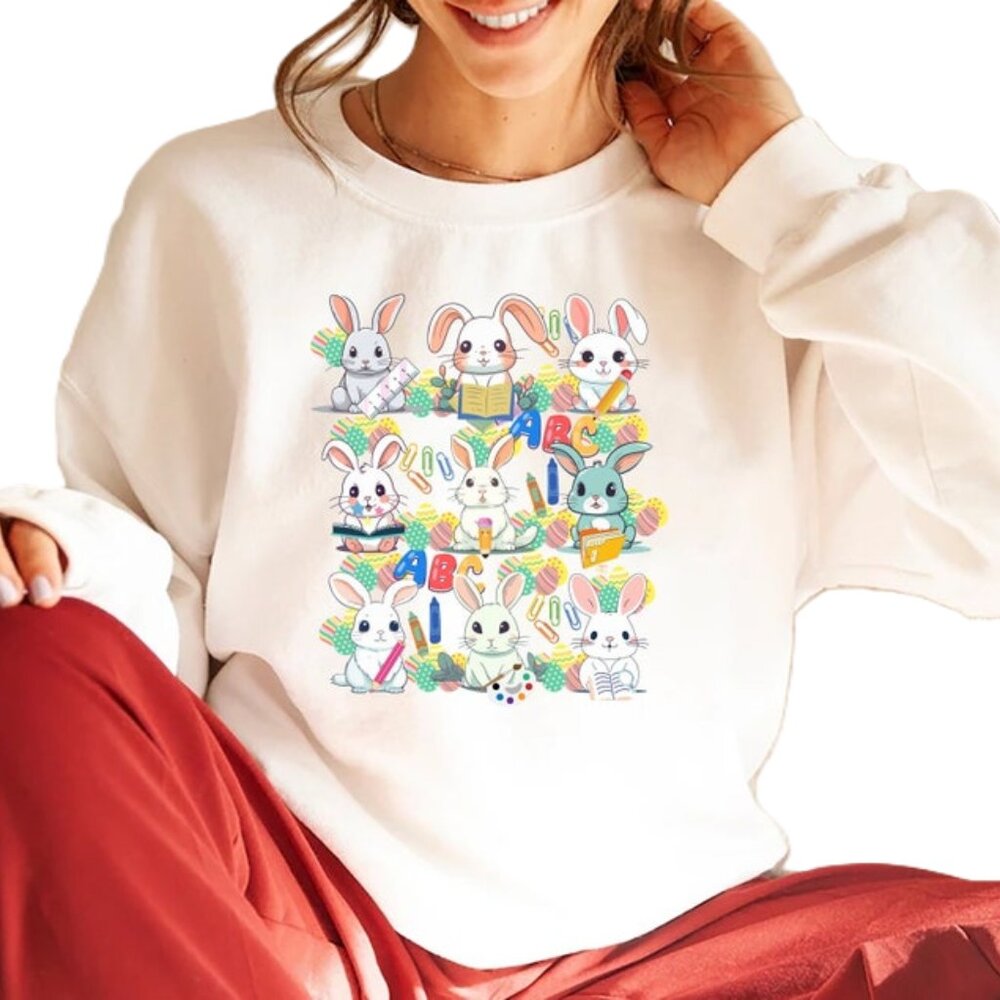 Teacher Reading Shirt Easter Bunnies, Book Lovers Shirt